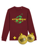 F.C. De Kampioenen - Burgundy "Kittecadeau" Kerst Sweater