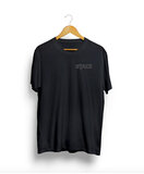 Stake - Black 'Outline logo small' T-Shirt