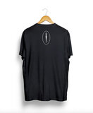 Stake - Black 'Outline logo small' T-Shirt