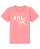 #LikeMe - Pink Joy 'Offwhite logo' T-shirt