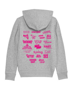 #LikeMe - Heather Grey 'liedjes' zipped hoody