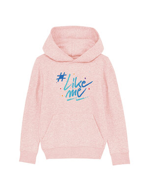 #LikeMe - Cream Heather Pink 'full color logo' hoody