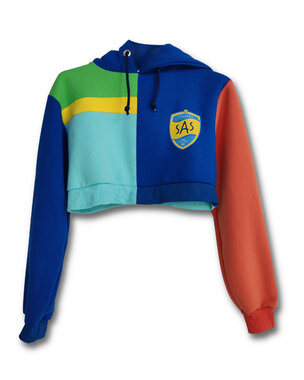 #LikeMe - Multicolor 'SAS' cropped hoody