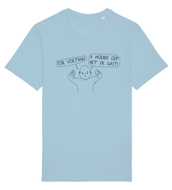 Sociaal Incapabele Michiel - Sky Blue 'Fok Voetbal'  T-Shirt