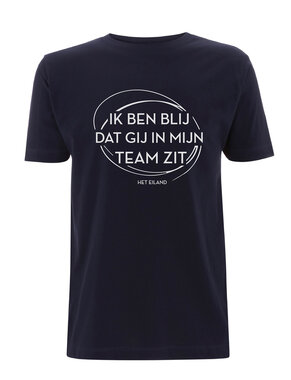 Het Eiland - Navy 'Ik ben blij dat je in mijn Team zit' T-shirt