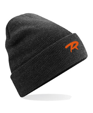 Regi - Charcoal 'R' Beanie