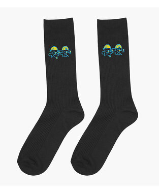 Lander & Adriaan - Black 'Logo' Socks