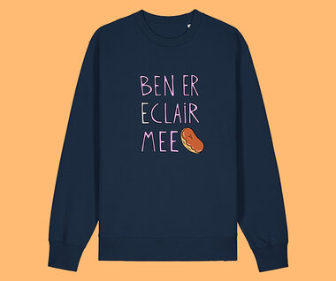 Niet Nu Laura - Navy 'Ben er eclair mee' Unisex Sweater