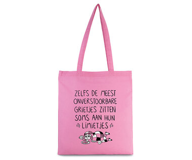 Niet Nu Laura  - Dark Pink 'Onverstoorbare grietjes' Totebag