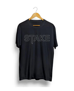 Stake - Black 'Logo outline - Critical method' T-Shirt