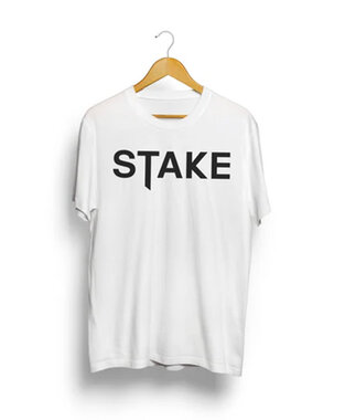 Stake - White 'Logo' T-Shirt