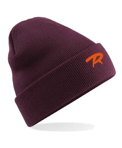 Regi - Burgundy 'R' Beanie