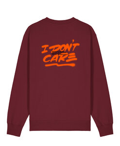 Regi - Burgundy 'I don't care' Sweater