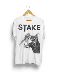 Stake - White 'This dog will kill you' T-Shirt